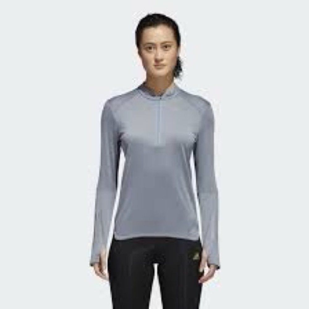 Adidas Climalite Light Blue 1/4 Zip Athletic Top M